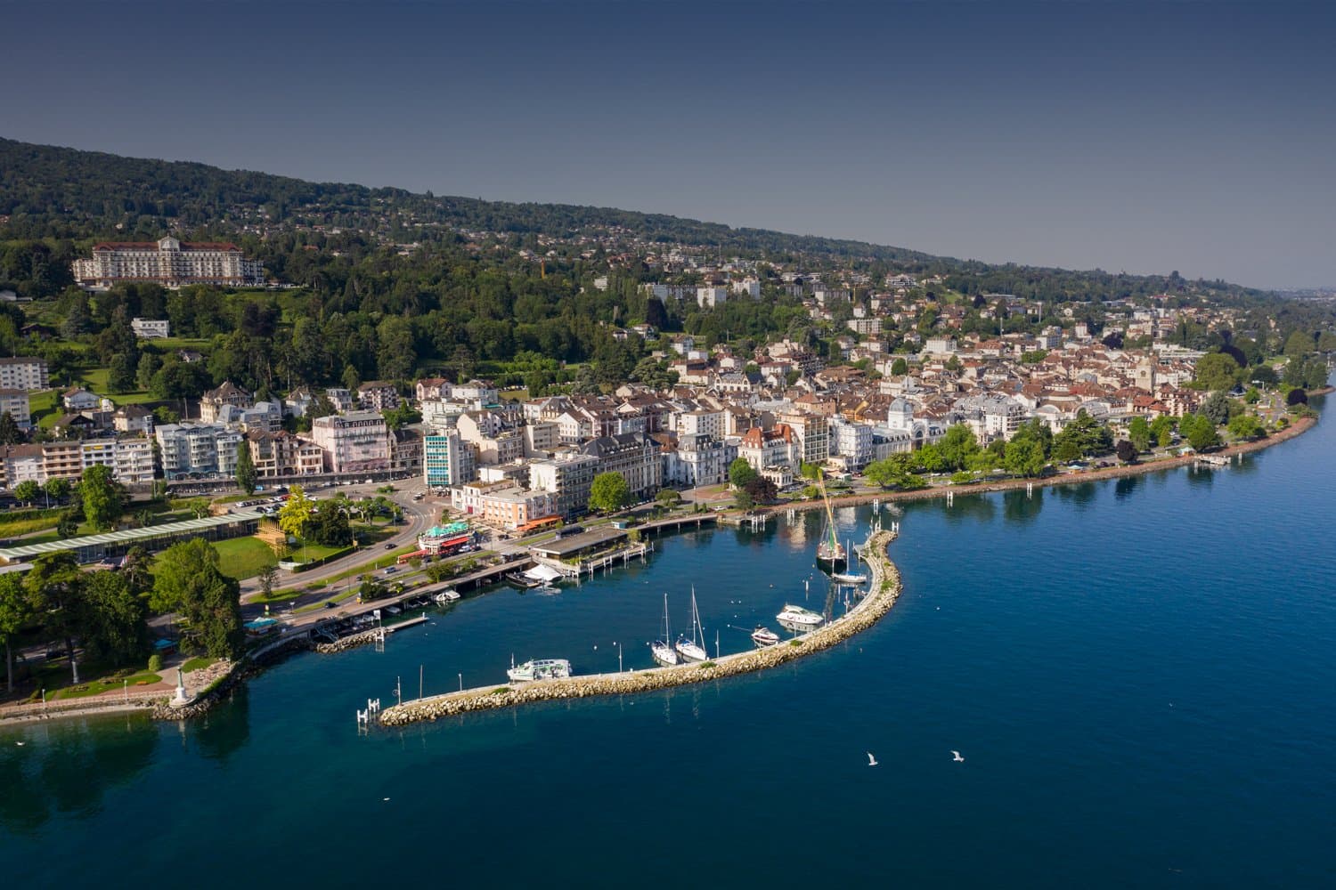 Vue sur le lac Léman et Évian